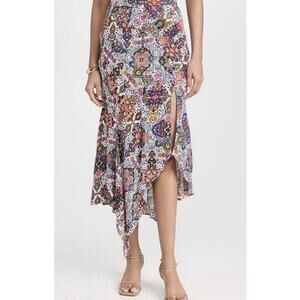 NWOT Veronica Beard Multicolor Paisley Mac Midi Bohemian Skirt, Size 4